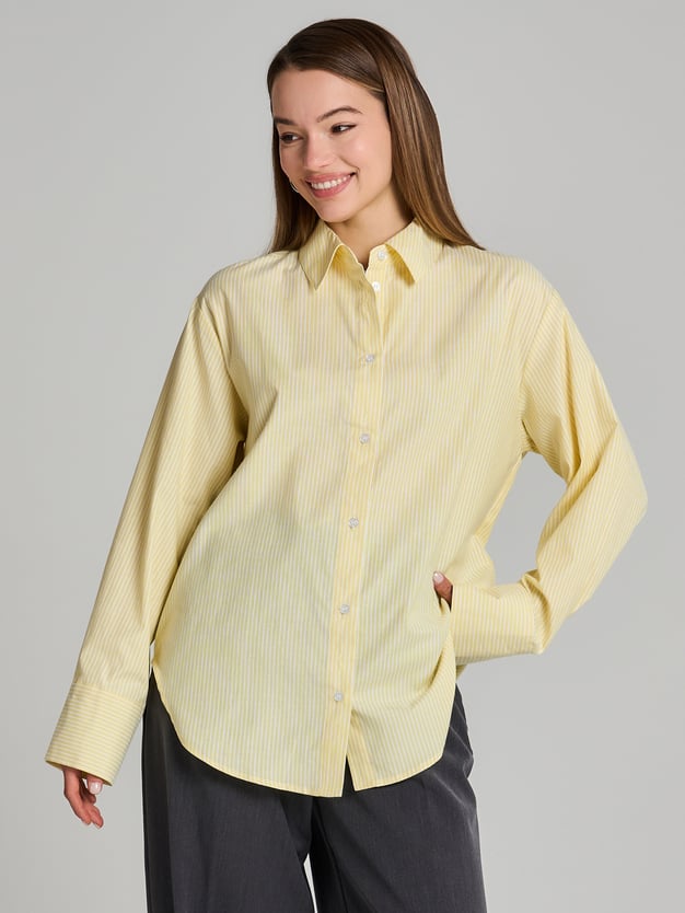 Удлиненная рубашка в полоску