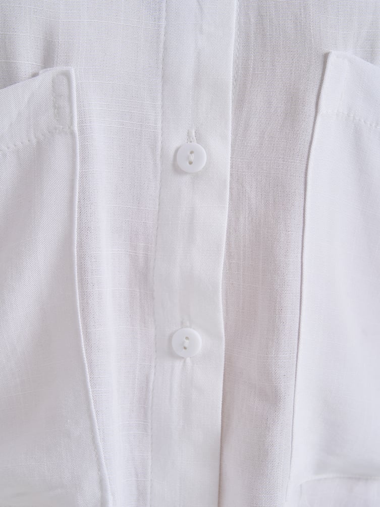 Рубашка укороченная с карманами