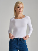 Лонгслив приталенный из хлопка