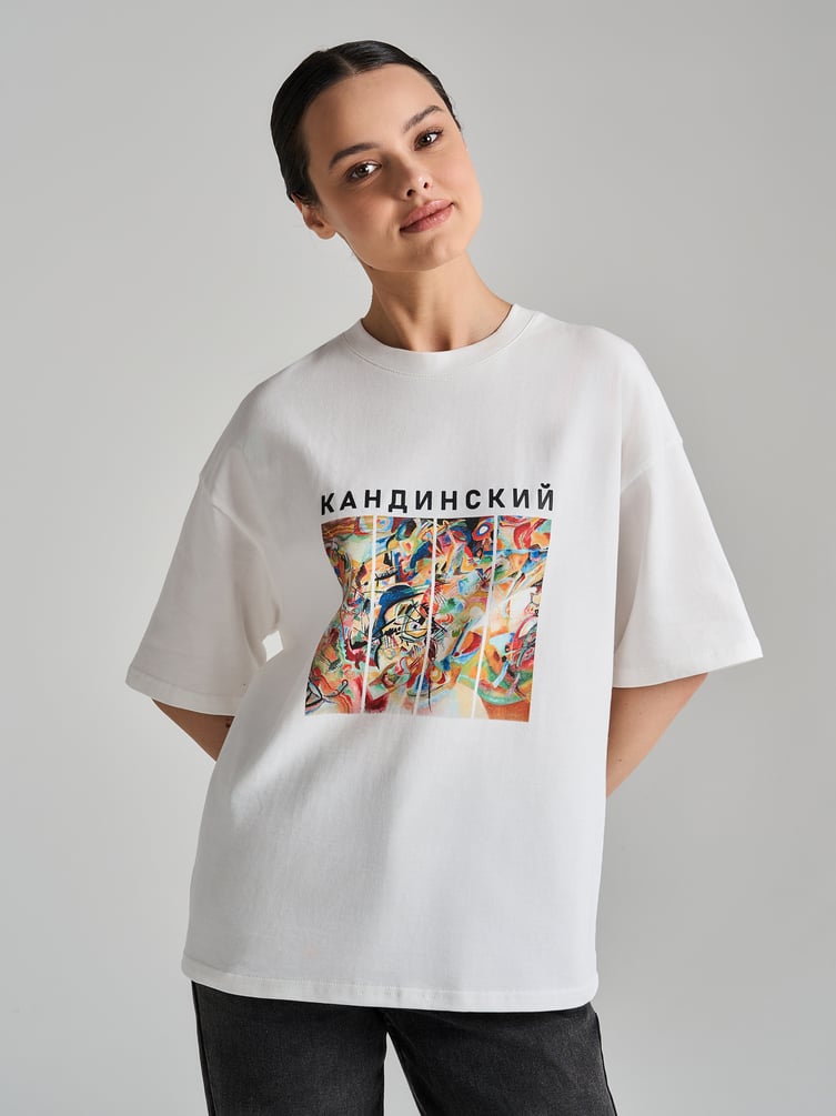 Футболка с принтом картин Третьяковской галереи