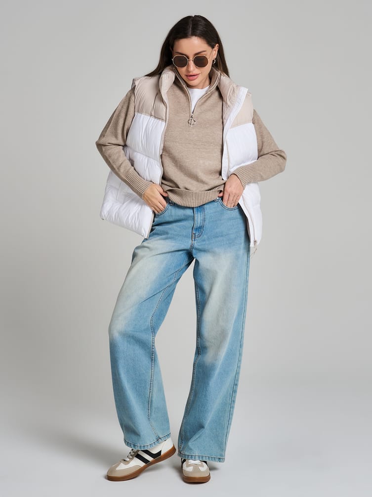 Свитер с горлом на молнии