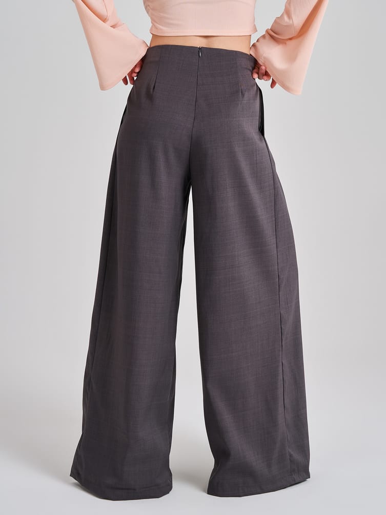 Брюки палаццо классические с защипами