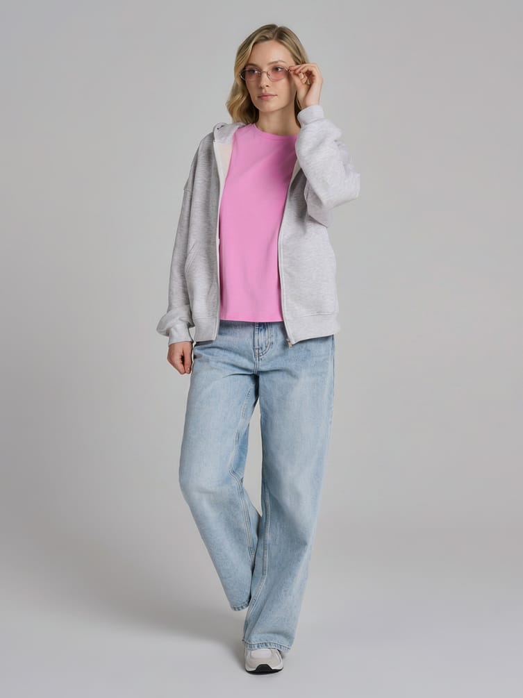 Зип худи  с капюшоном без начеса