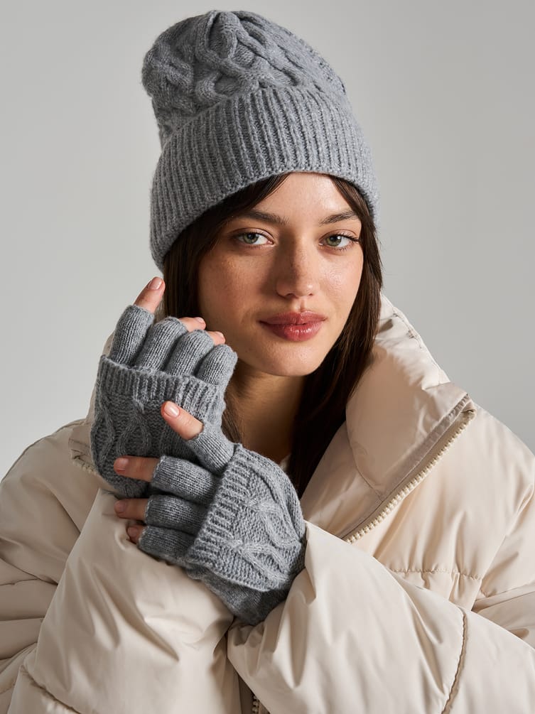 Вязаная зимняя шапка