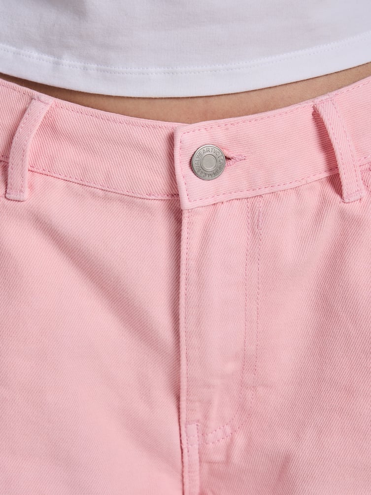 Джинсы широкие с вареным эффектом