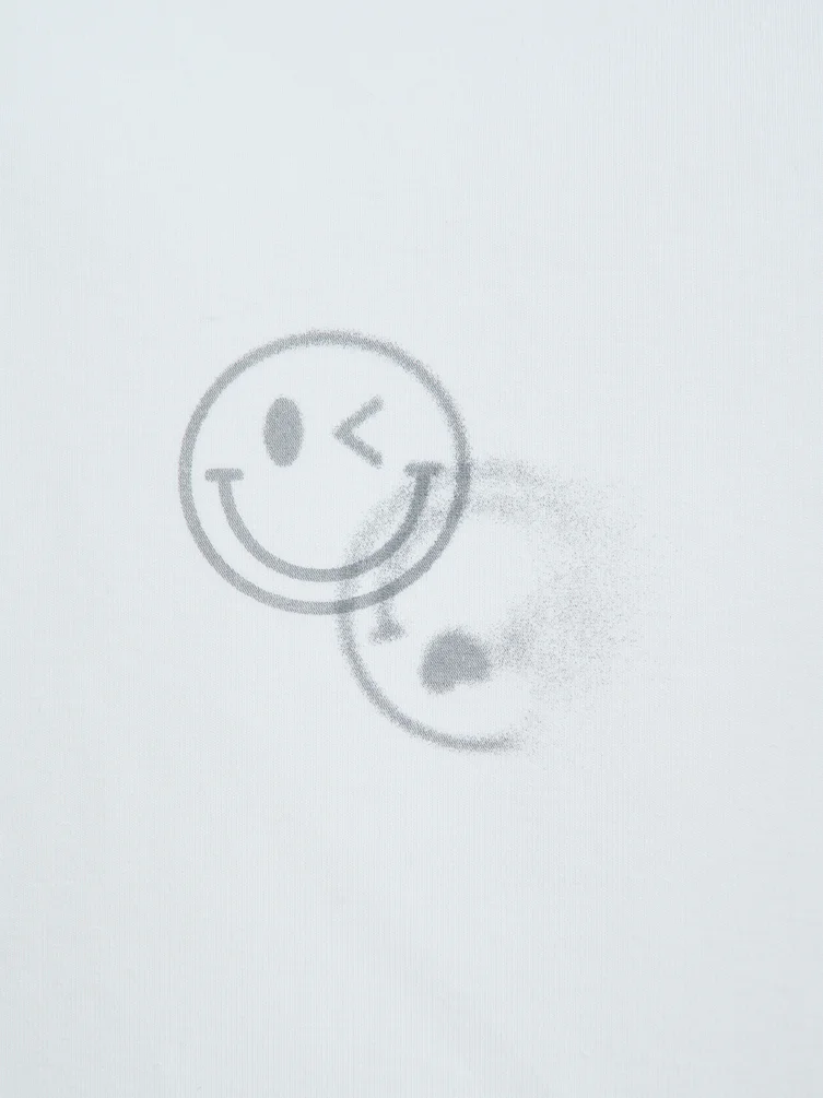 Футболка оверсайз с принтом Smiley