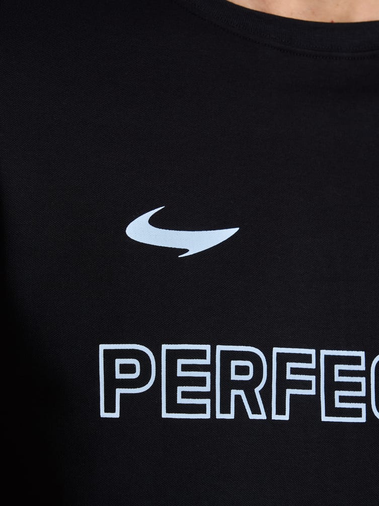 Лонгслив из хлопка с надписью Perfection