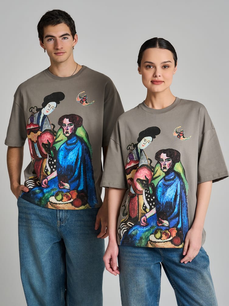 Футболка с принтом картин Третьяковской галереи