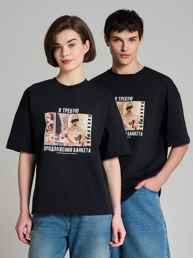 Футболка оверсайз с принтом Мосфильм