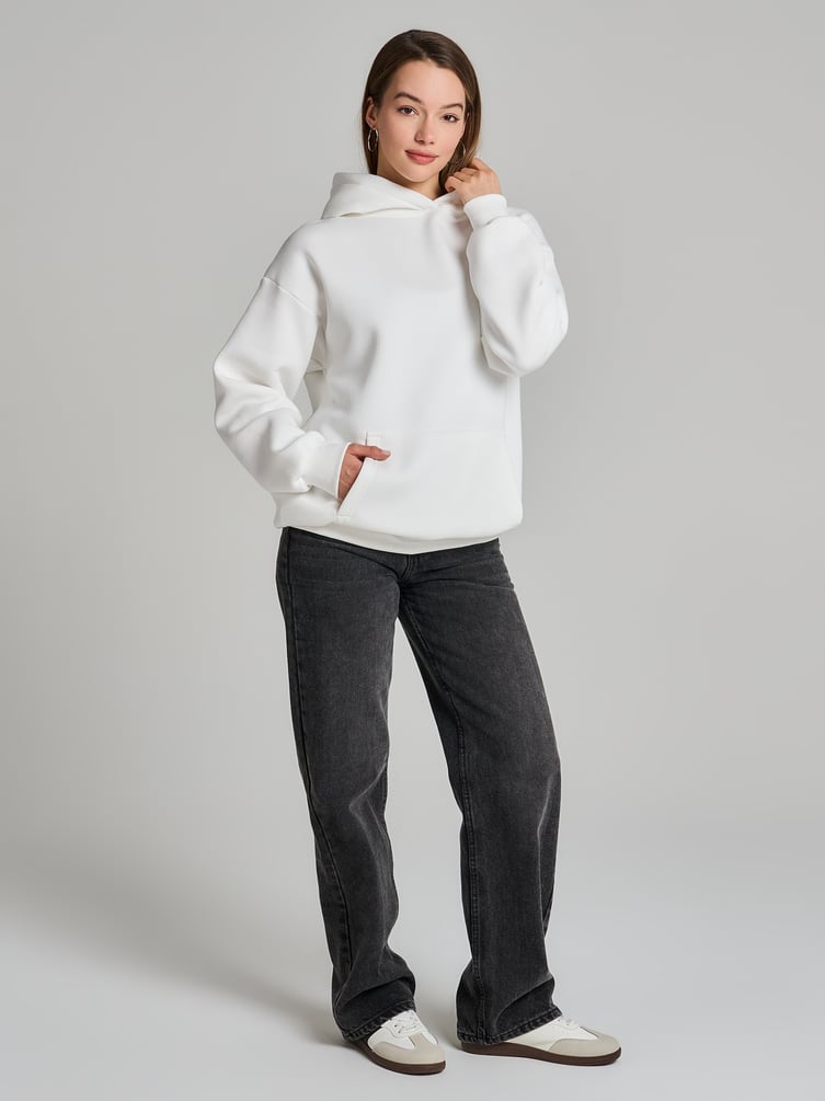 Утепленное худи оверсайз с начесом