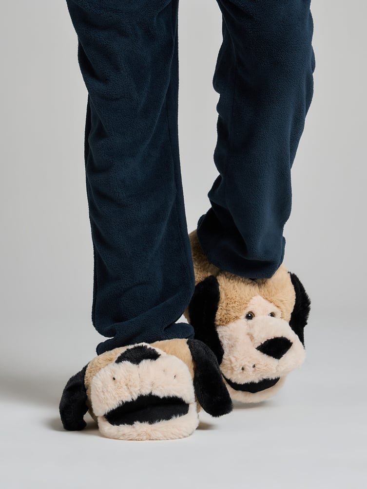 Плюшевые тапки собаки