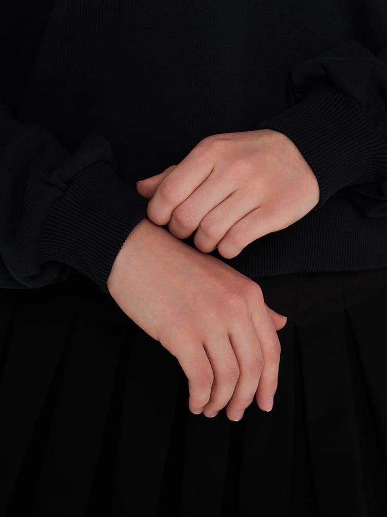 Свитшот без начеса с воротничном