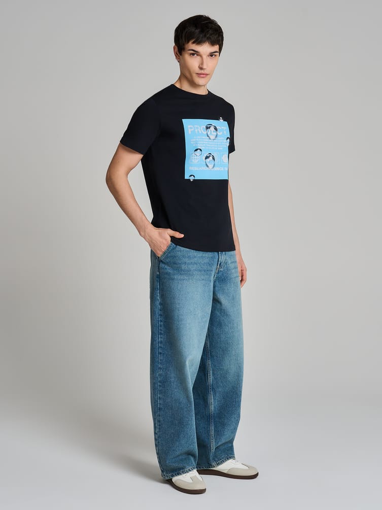 Футболка из хлопка с принтом