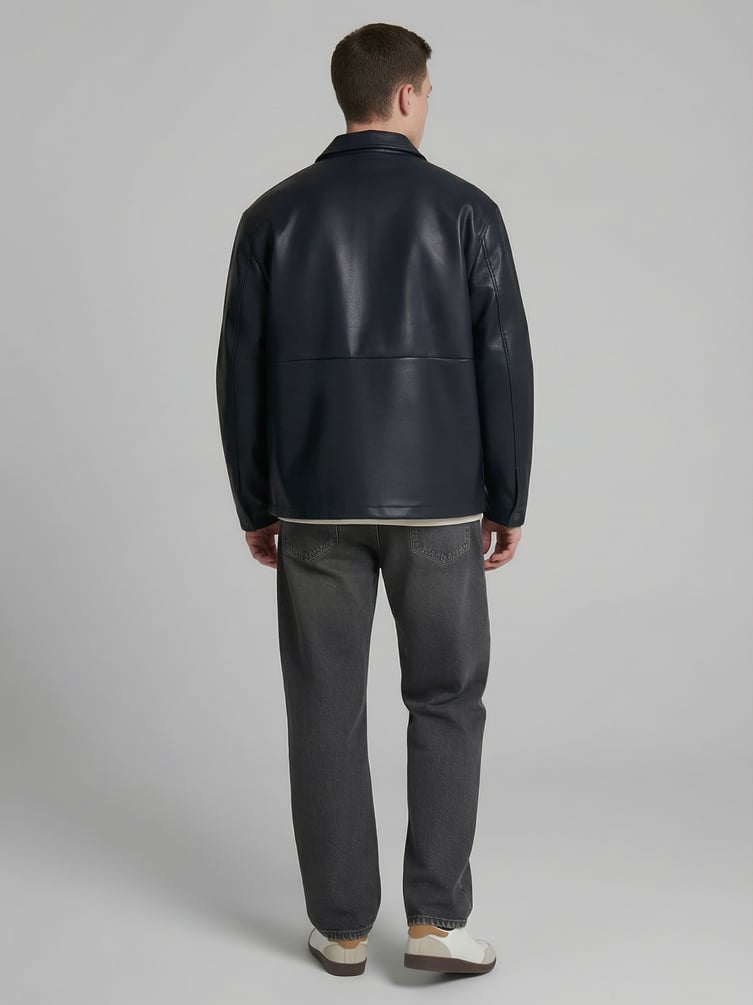 Куртка рубашка из эко кожи демисезонная