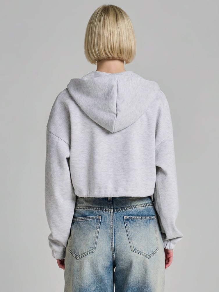 Зип худи укороченная на молнии