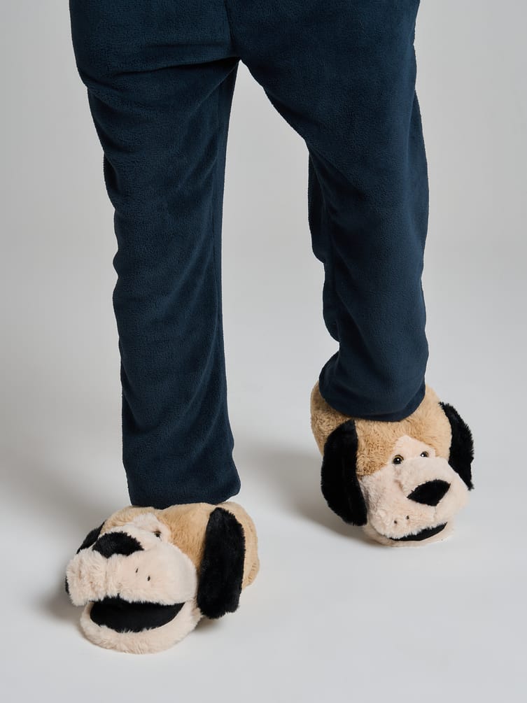 Плюшевые тапки собаки