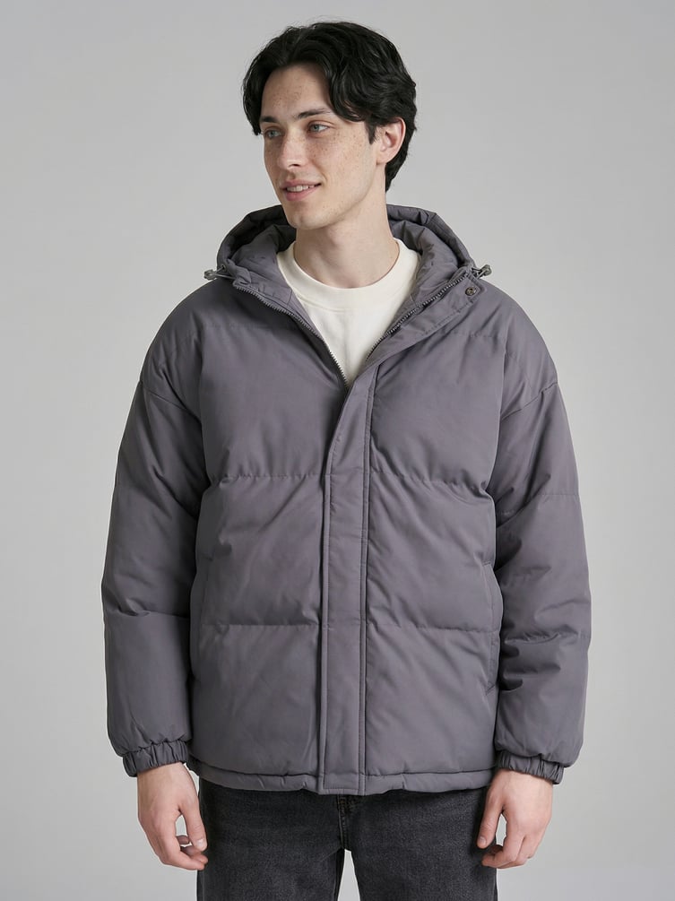 Куртка зимняя с капюшоном на синтепоне