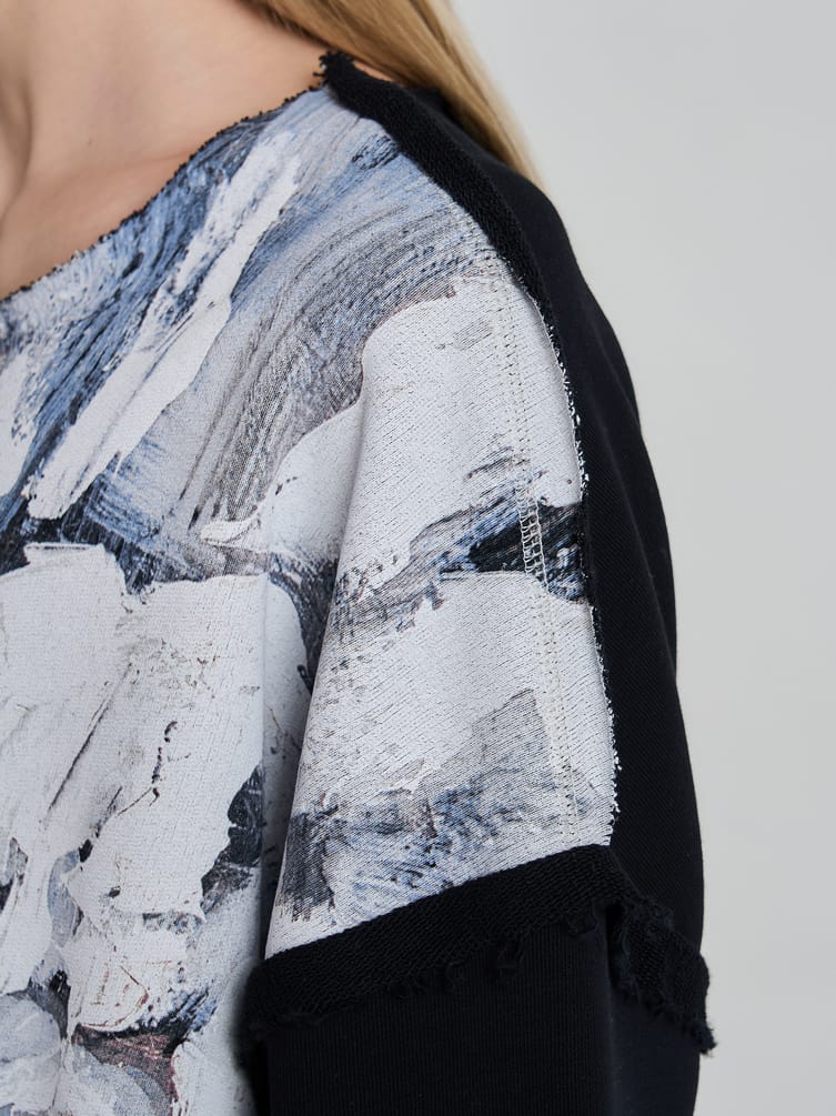 Свитшот оверсайз с принтом Макс Борисов