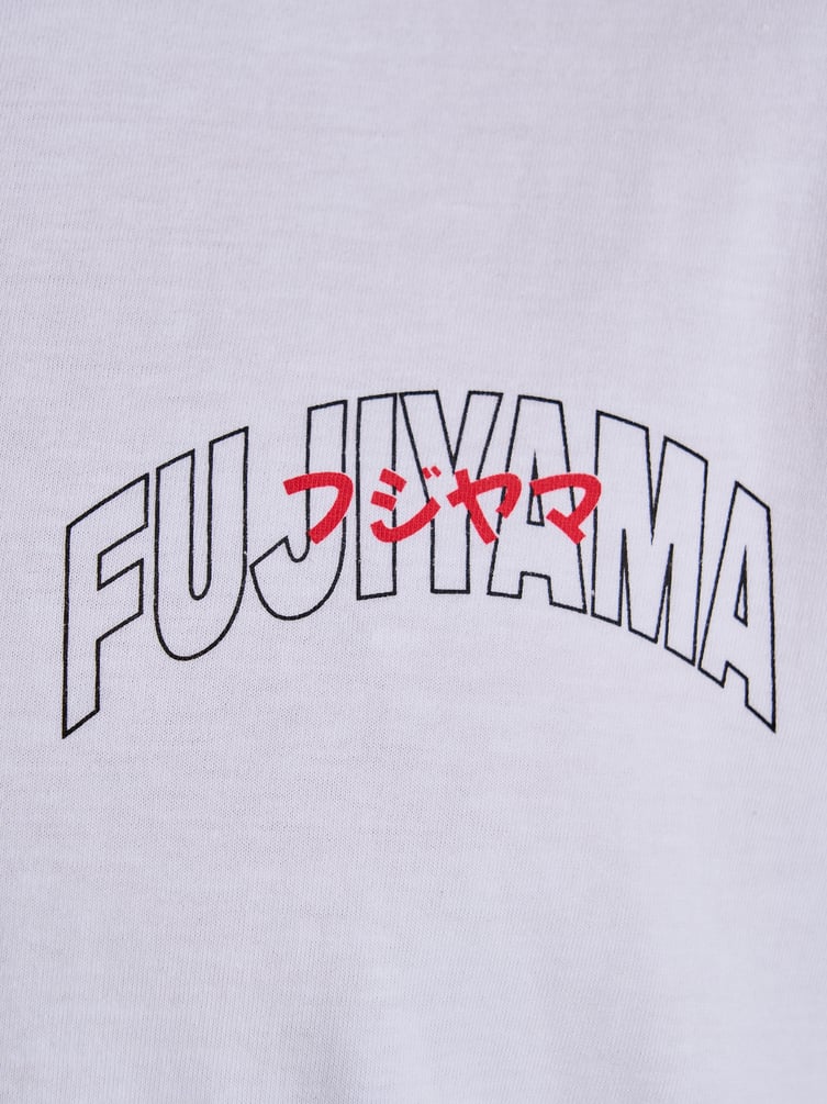 Футболка из хлопка с принтом на спине