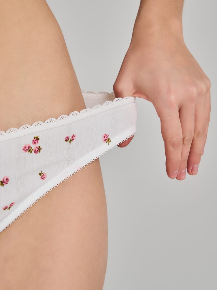 Трусы-слипы - 2 шт. в цветочек