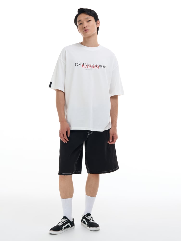 Футболка оверсайз с принтом Есенина