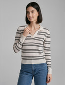 Пуловер трикотажный в полоску
