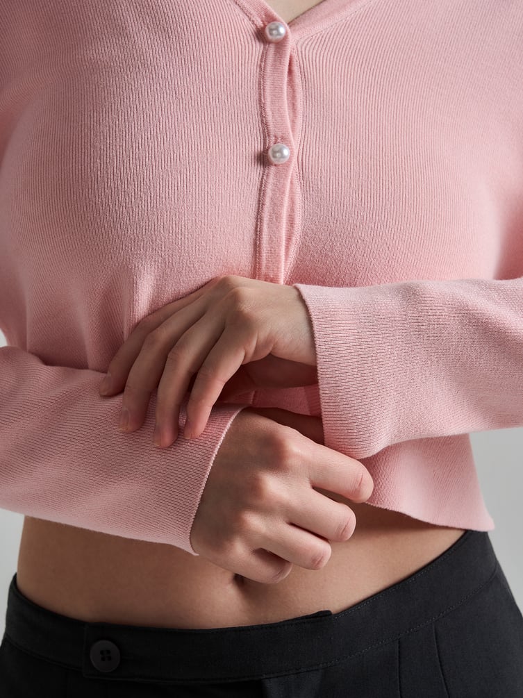 Кардиган укороченный на пуговицах