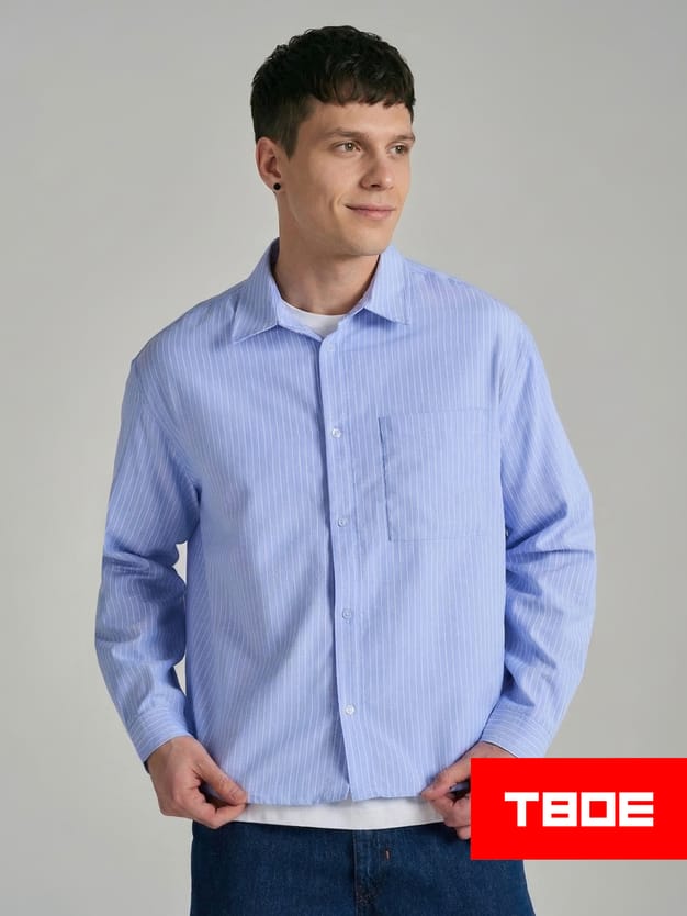 Рубашка классическая в полоску