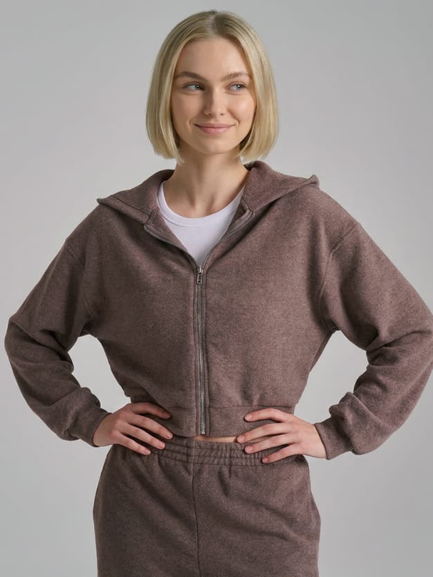 Толстовка с капюшоном трикотажная