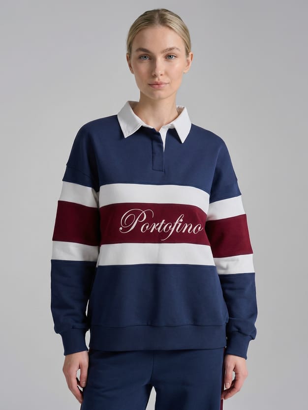 Свитшот поло с надписью