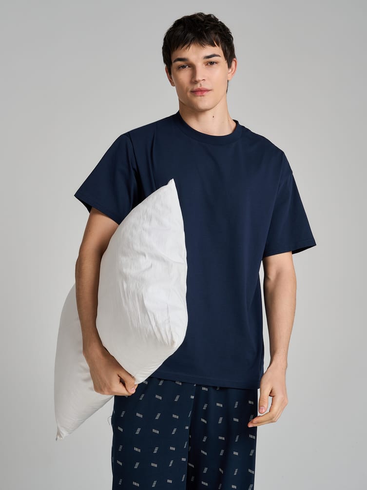 Пижама хлопковая с футболкой и брюками