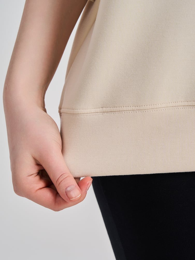 Свитшот трикотажный с коротким рукавом