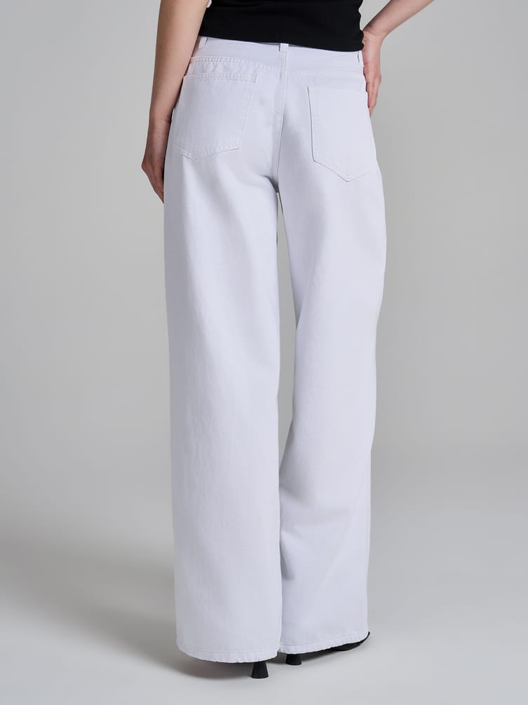 Джинсы широкие с вареным эффектом