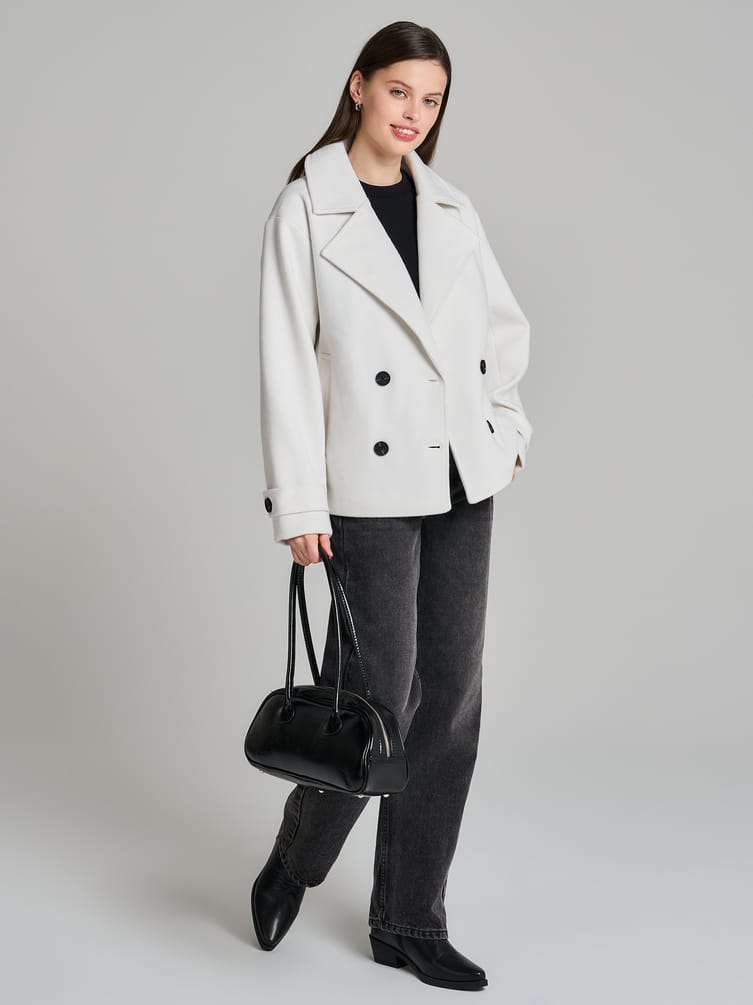 Пальто демисезонное двубортное