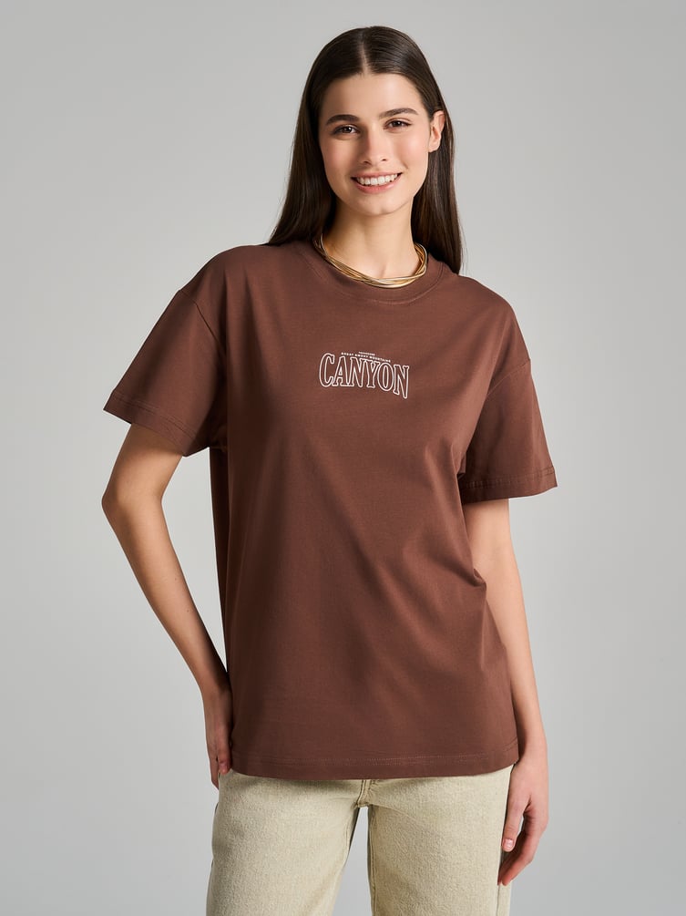 Хлопковая футболка с надписью на спине