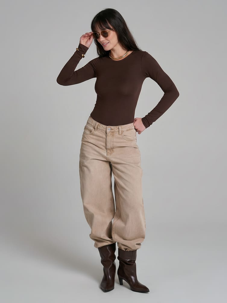 Боди с длинным рукавом