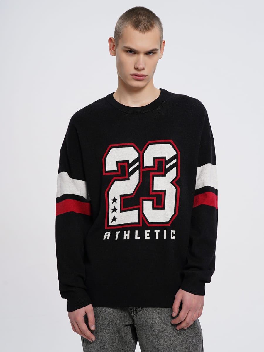 Вязаный джемпер с цифрами