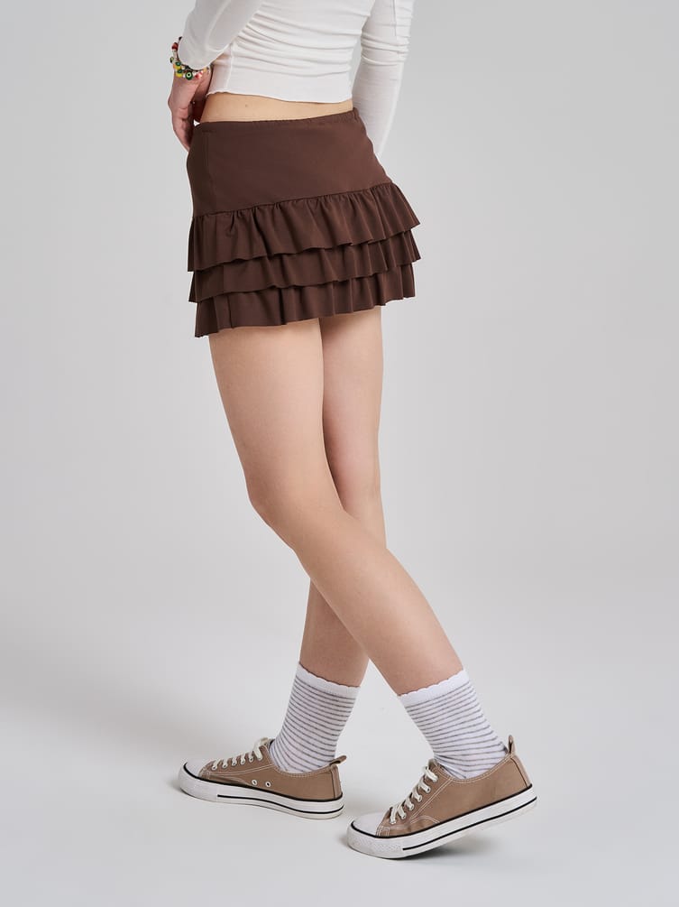 Юбка-шорты с воланами