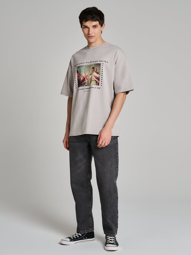 Футболка оверсайз с принтом Мосфильм