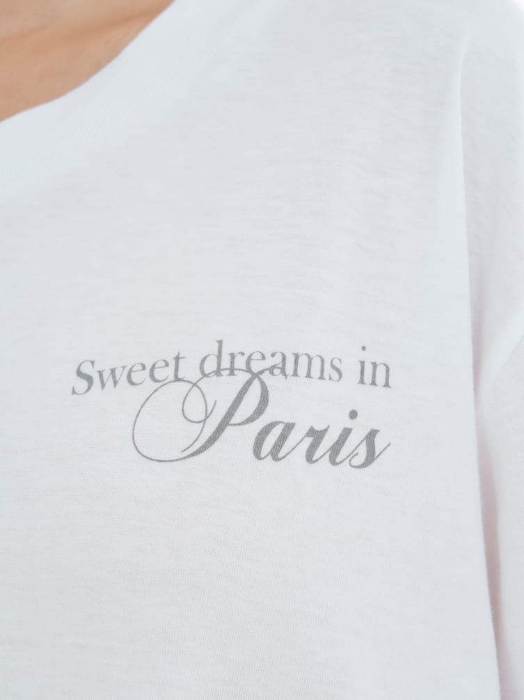 Ночная сорочка с надписью Sweet dreams in Paris