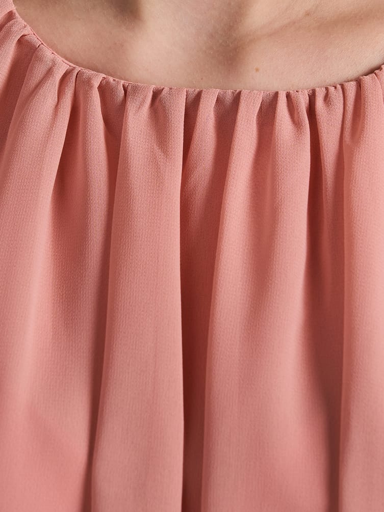 Платье мини шифоновое