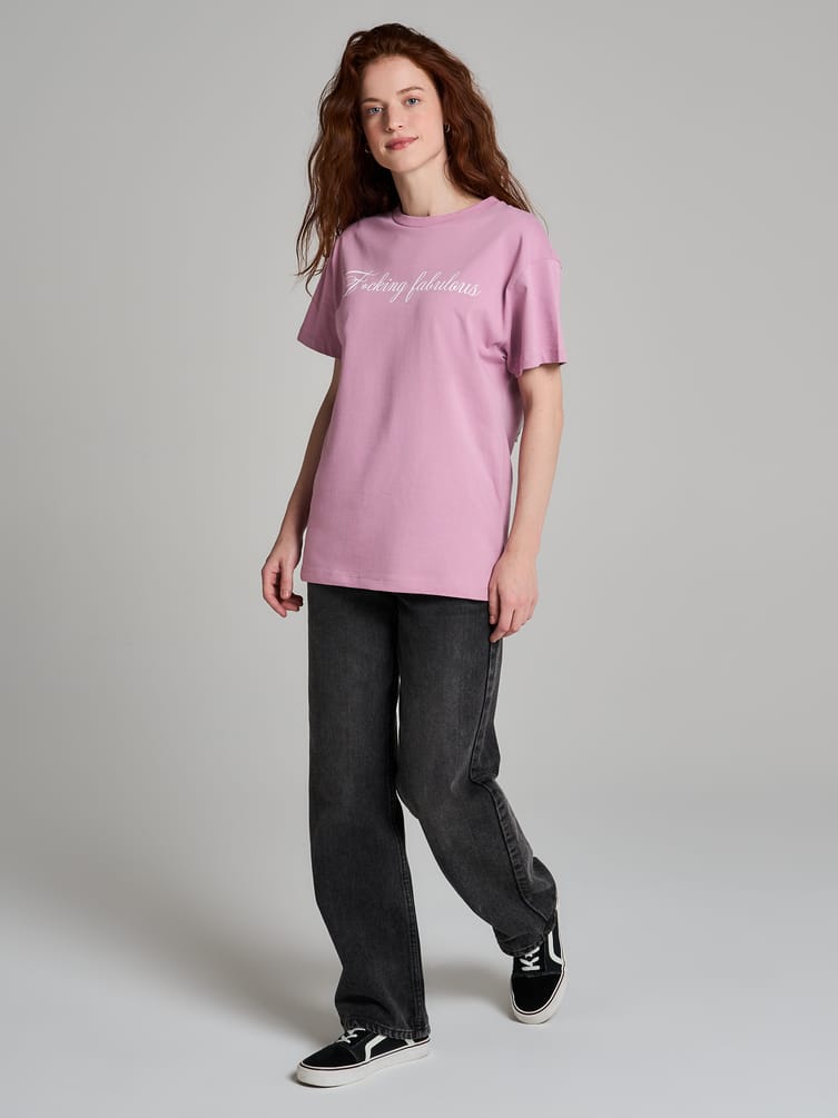 Футболка оверсайз с принтом на спине