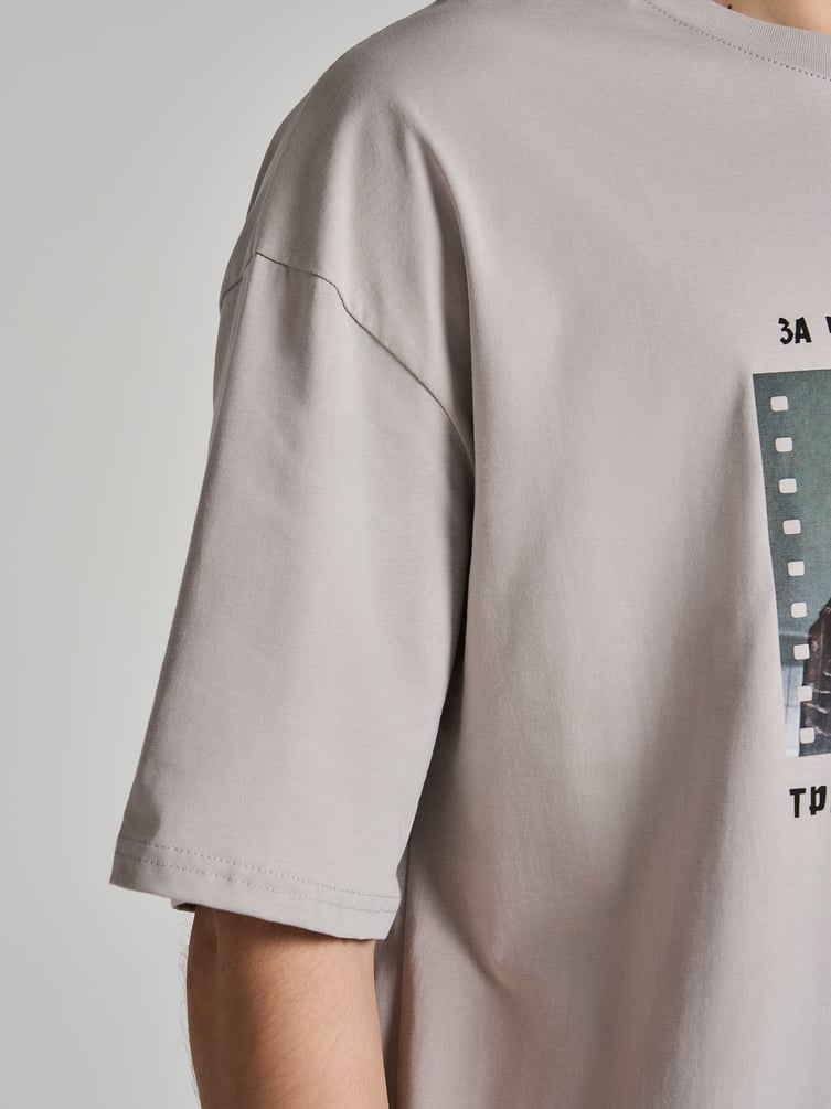 Футболка оверсайз с принтом Мосфильм