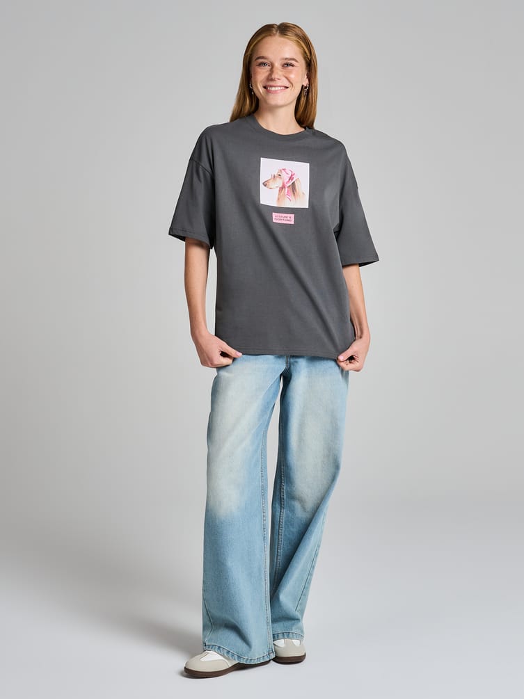 Футболка оверсайз с принтом