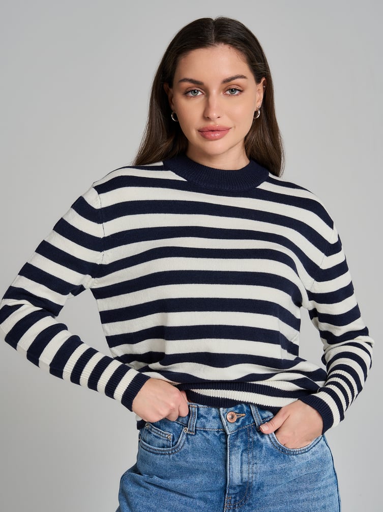 Джемпер трикотажный в полоску