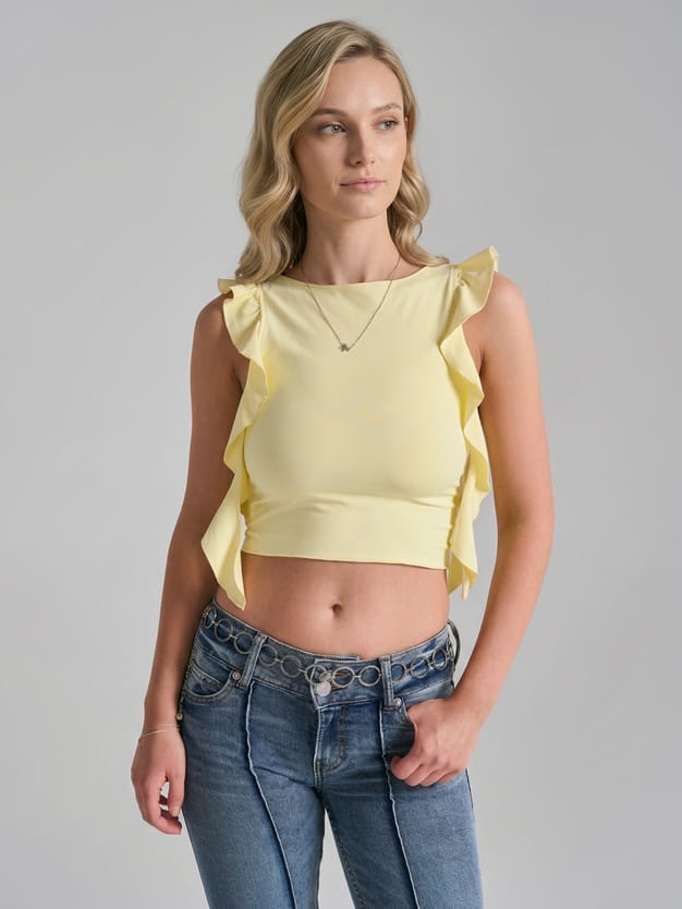 Топ короткий с воланами