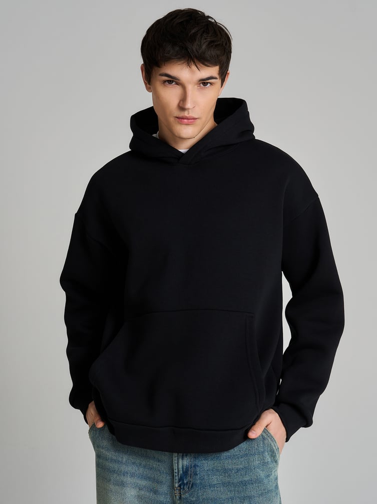 Худи оверсайз с капюшоном тёплое с начёсом