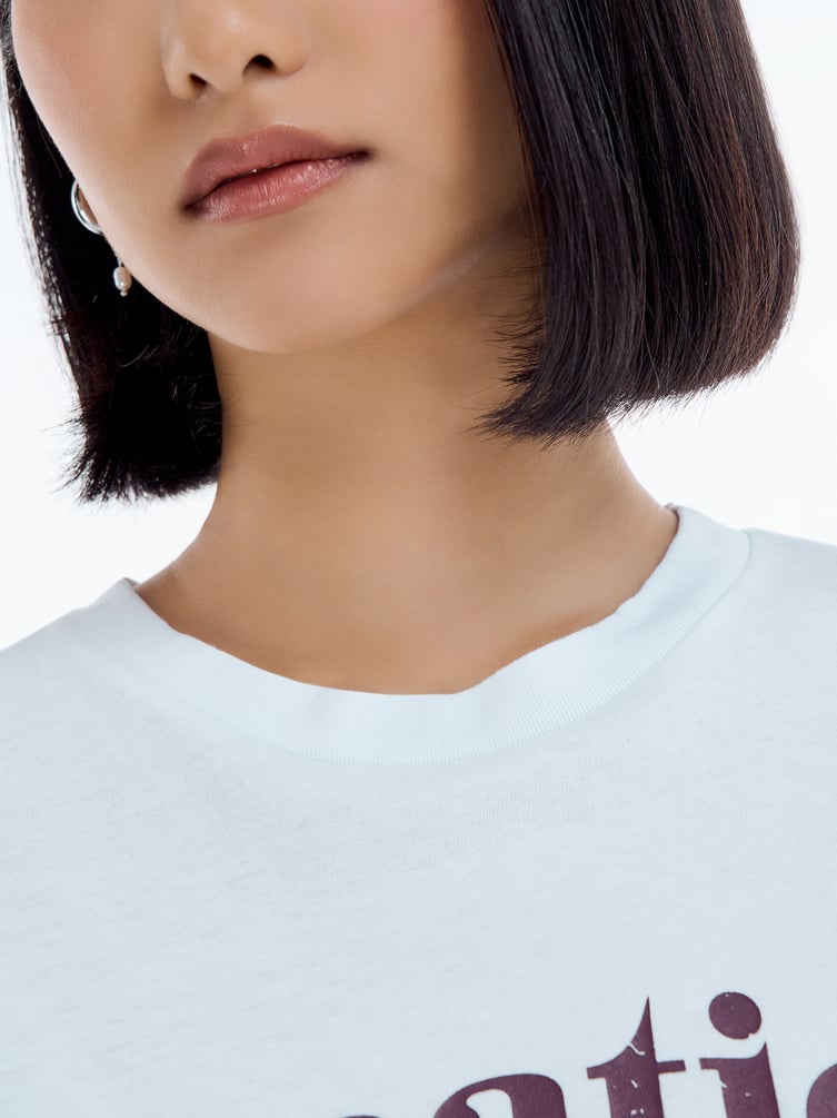 Футболка оверсайз из хлопка с надписью