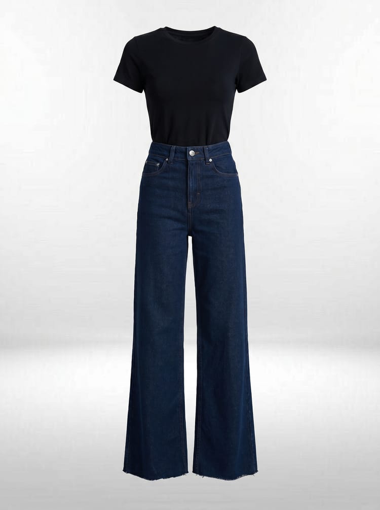 Джинсы wide leg широкие
