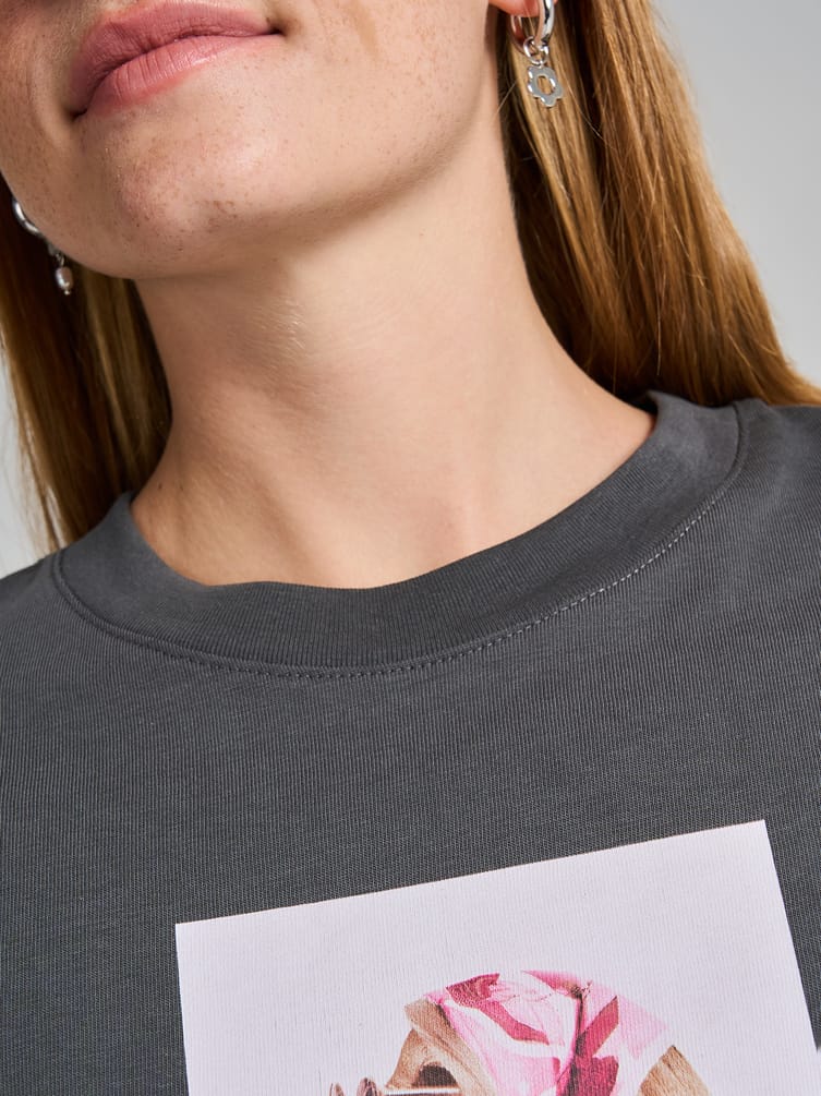 Футболка оверсайз с принтом